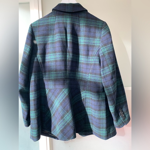 Talbots Plus Petite Plaid Blackwatch Wool Blend Blazer 14WP NWT - Picture 4 of 6